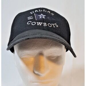 Kennedy Dallas Cowboys Hat Mens Black Wool Blend Adjustable Strapback NFL Cap